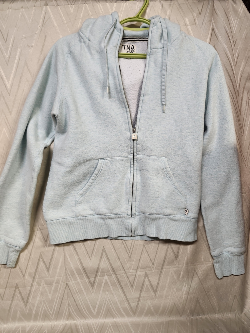 TNA Pale Blue Full-Zip Hoodie Jacket